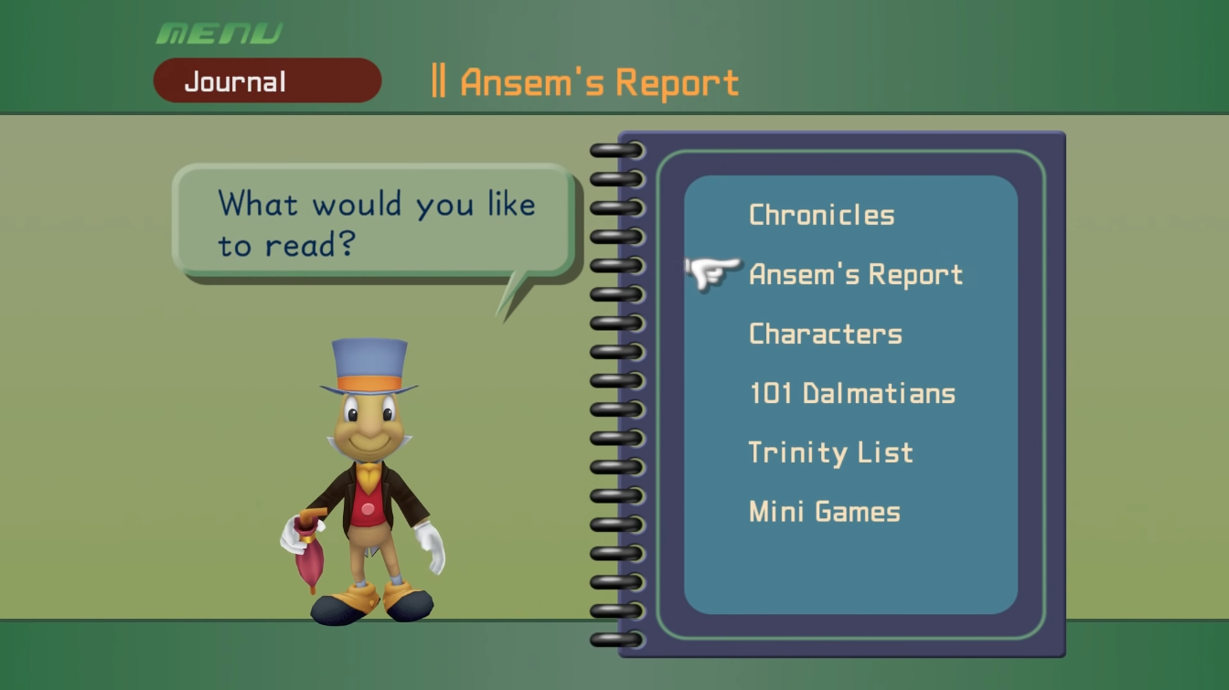Jiminy's Journal Kingdom Hearts Wiki, the Kingdom Hearts encyclopedia